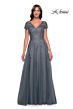 La Femme 30228 A-Line Short Sleeve Dress