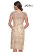 La Femme 30801 Bateau Neck Sheer Sleeve Dress
