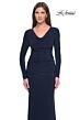 La Femme 30813 Cowl Neck Long Sleeve Dress