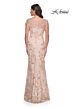 La Femme 30841 Short Sleeve Beaded Lace Dress