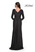 La Femme 30845 Surplice Bodice Ruched Dress