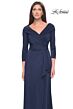 La Femme 30845 Surplice Bodice Ruched Dress