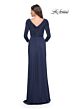 La Femme 30845 Surplice Bodice Ruched Dress