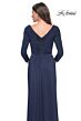 La Femme 30845 Surplice Bodice Ruched Dress