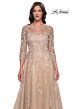 La Femme 30859 Lace Appliqued A-Line Dress