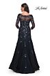 La Femme 30860 V-Neck Fit-And-Flare Dress