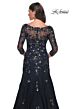 La Femme 30860 V-Neck Fit-And-Flare Dress