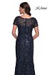 La Femme 30877 Illusion Scoop Neck Column Dress