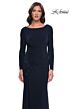 La Femme 30881 Long Sleeve V-Back Dress