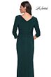 La Femme 30883 Square Neck Ruched Sides Dress