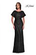 La Femme 30885 Batwing Sleeve Scoop Back Dress