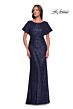 La Femme 30885 Batwing Sleeve Scoop Back Dress