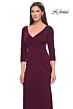 La Femme 30967 V-Neck Side Drape Dress