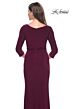 La Femme 30967 V-Neck Side Drape Dress