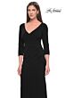 La Femme 30967 V-Neck Side Drape Dress