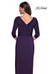 La Femme 31014 V-Neck Ruched Bodice Dress