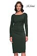 La Femme 31015 Long Sleeve Ruched Side Dress