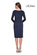 La Femme 31015 Long Sleeve Ruched Side Dress