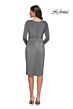 La Femme 31015 Long Sleeve Ruched Side Dress
