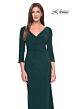 La Femme 31020 Ruched Sides Three-Quarter Sleeve Dress