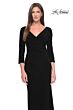 La Femme 31020 Ruched Sides Three-Quarter Sleeve Dress