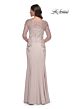 La Femme 31194 Three-Quarter Sleeve V-Neck Dress