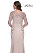 La Femme 31194 Three-Quarter Sleeve V-Neck Dress