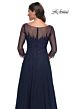 La Femme 31235 Appliqued Bodice Beaded A-Line Dress