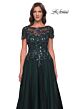 La Femme 31267 Beaded Bodice Short Sleeve Dress