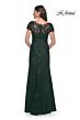 La Femme 29792 Bateau Neck Short Sleeve Dress