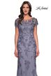 La Femme 29792 Bateau Neck Short Sleeve Dress
