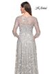 La Femme 30031 A-Line Lace Illusion Sleeve Dress