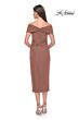 La Femme 30109 Off-The-Shoulder Asymmetric Neck Dress