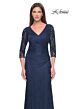 La Femme 30379 Ruched Bodice Lace Dress