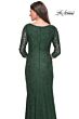 La Femme 30379 Ruched Bodice Lace Dress