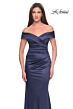 La Femme 31621 Off-The-Shoulder Slim-Flare Dress