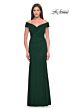 La Femme 31677 Off-The-Shoulder Draped Bodice Dress