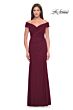 La Femme 31677 Off-The-Shoulder Draped Bodice Dress