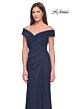 La Femme 31677 Off-The-Shoulder Draped Bodice Dress