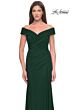 La Femme 31677 Off-The-Shoulder Draped Bodice Dress