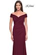 La Femme 31677 Off-The-Shoulder Draped Bodice Dress