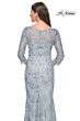 La Femme 31684 Illusion Sleeve Slim-Flare Dress