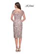 La Femme 31775 Scallop Hem Back Slit Dress