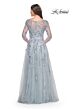 La Femme 31795 Bateau Neck A-Line Lace Dress