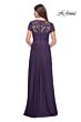La Femme 31906 Lace Applique Queen Anne Dress