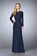 La Femme 23115 Platinum Evening Dress