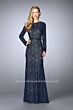 La Femme 23115 Platinum Evening Dress