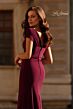La Femme 30874 Ruched Bodice Cap Sleeve Dress