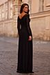 La Femme 32722 Ruched Bodice Off The Shoulder A-Line Dress
