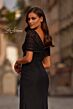 La Femme 33120 Illusion Neck Ruched Dress
